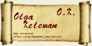 Olga Keleman vizit kartica